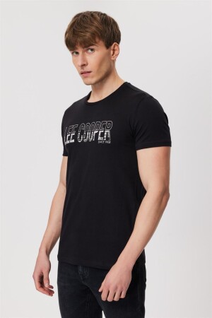 Riesiges Herren-O-Neck-T-Shirt Schwarz 222 LCM 242079 - 5