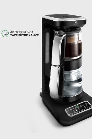 Robotea Pro 4 in 1 Konuşan Cam Çay Makinesi Black Chrome - 7