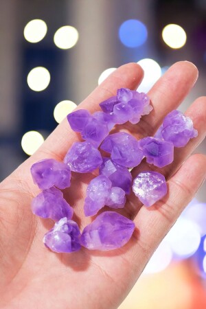 Rohe, unverarbeitete Amethyst-Masse (Stein mit positiver Energie) im Portemonnaie-Format - 3