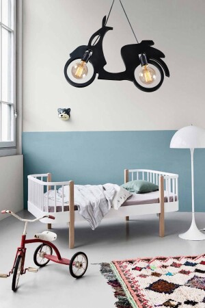 Roller Motor Fahrrad Kronleuchter Pendelleuchte Moderne rustikale dekorative Lampe Jugend- und Kinderzimmer UTM0022 - 6