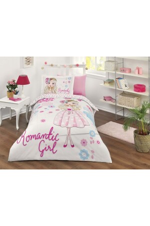 Romantic Girl Tek Kişilik Nevresim Takımı Pembe CM1507 - 4