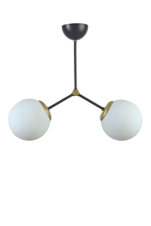 Romeo Modern Design Wohnzimmer Küche Schwarz Farbe Antik Detaillierter 2-teiliger Kronleuchter aus weißem Glas JLT01 - 1