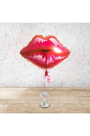 Rosafarbener Lippenstift-Lippenfolienballon, 70 x 60 cm, Junggesellenabschied, Bride To Be-Konzept, Brautballon - 3