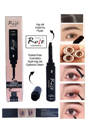 Rose Kalem Model Krem Kaş Jeli- Kaş Dövmesi - Rose Cream Eyebrow Dye - 2