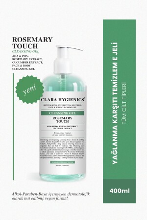 Rosemary Touch Cilt Tonu Eşitleyici Ölü Hücre Temizleyici Vegan Yüz ve Vücut Temizleme Jeli 400ml CH103 - 2