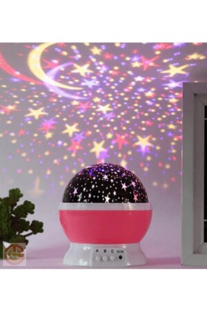 Rotierende bunte Star Master Sternenhimmel-Projektions-Nachtlicht-Tischlampe STARMASTER--PINK - 4