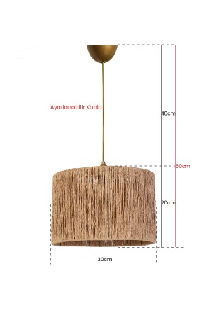 Roue Pendelleuchte Kronleuchter Korbgeflecht SH326 - 4