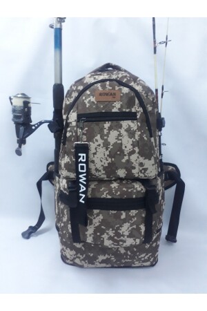 Rowan Camouflage Bellows Camping- und Angelrucksack 70*34*27 cm Abmessungen desert1002 - 1