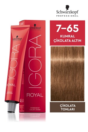 Royal 7-65 Auburn-chocolate Gold Haarfärbemittel 60 ml - 2