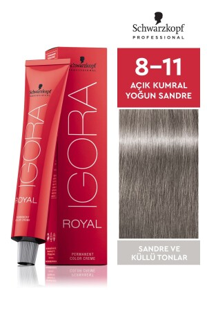 Royal Ashy Tones 8-11 Light Auburn Intense Sandre Haarfärbemittel 60 ml - 1