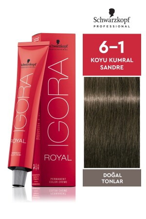 Royal Doğal Tonlar 6-1 Koyu Kumral Sandre Saç Boyası 60ml - 2