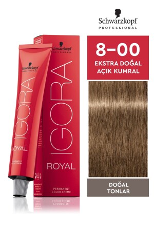 Royal Doğal Tonlar 8-00 Ekstra Doğal Açık Kumral Saç Boyası 60ml - 3