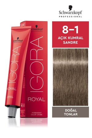 Royal Doğal Tonlar 8-1 Açık Kumral Sandre Saç Boyası 60ml - 1