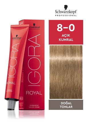 Royal Natural Tones 8-0 Hellbraunes Haarfärbemittel, 60 ml - 2