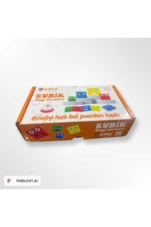 Rubik Emoji Bulmaca Oyunu 16 Küp 64 Kart Ve Zil Eğitici Oyuncak - 9