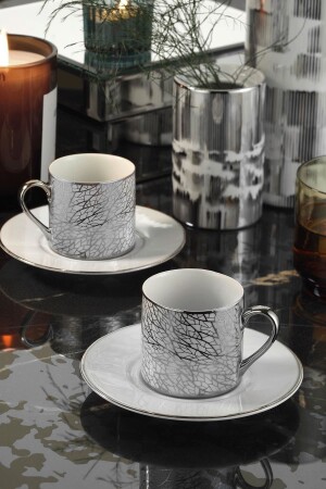 Rüya 11430 Pattern Platinum Kaffeeset RU04KT540P11430 - 1