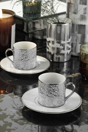 Rüya 11430 Pattern Platinum Kaffeeset RU04KT540P11430 - 3