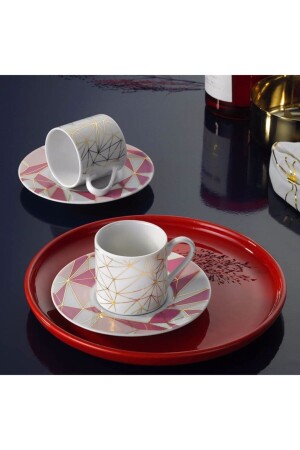 Rüya 4-teiliges rosa Kaffeetassen-Set für 2 Personen Ru04kt43011362 TYC00244297021 - 1