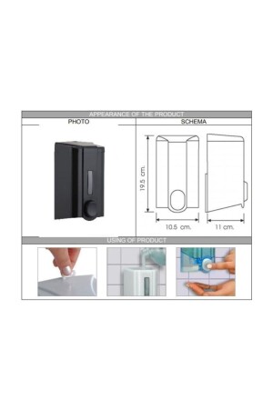 S4b Flüssigseifenspender 1000 ml (SCHWARZ) 8697428371281 - 4