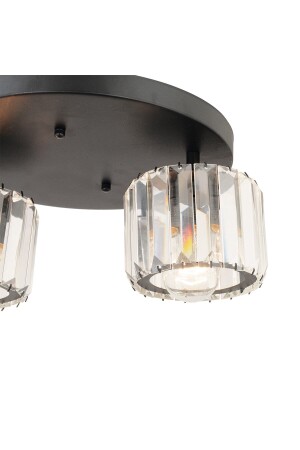 Sabrina 2-Lite Black Crystal Stone Modernes Design Kristall Wohnzimmer Plafonier Kronleuchter 3417-02-BL - 5