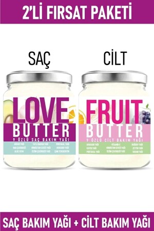 Saç Bakım Yağı 190ml & Fruıt Butter Cilt Bakım Yağı 190ml Saç & Cilt Bakım Seti - 2