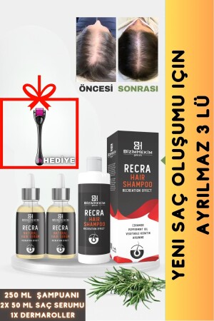 Saç Çıkarıcı Serum Dökülme Karşıtı Şampuan Yeni Saç Teli Çıkaran Hızlı Saç Uzatma Etkili Saç Seti - 2