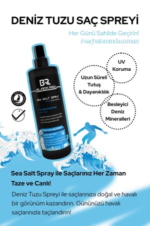 Saç Deniz Tuzu Spreyi - Sea Salt Spray Orta Tutuşlu Hacimlendirir Anti Uv Saç Şekillendirici - 4