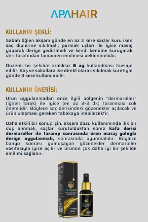 Saç Dökülmesi- Kepek- Seboreik Dermatit Onarıcı- Saç Gürleştirici Bio Saç Kürü %100 Doğal Apahair - 7