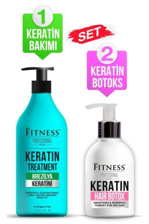 Saç Düzleştirici Keratin Bakımı Brezilya Fönü 1000ml - Hair Botox 250ml - 2