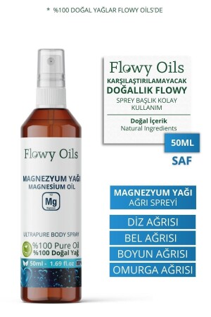 Saf Magnezyum YağıDoğal Bitkisel Sprey Masaj Yağı Magnesium Oil 50ml - 2