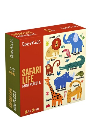 Safari Vahşi Hayvanlar Mini Puzzle 40 Parça 4- Yaş - 1