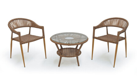 Saga Rattan Çay Seti - 1