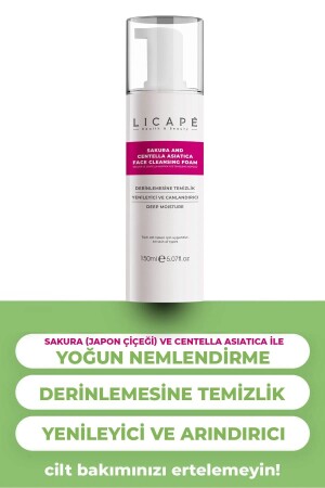 Sakura und Centella Asitica Gesichtsreinigungsschaum 150 ml - 4