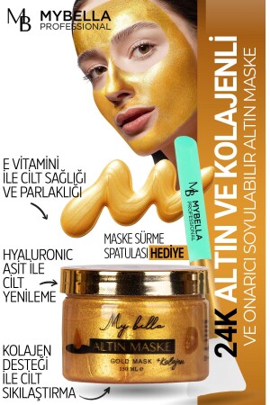 Sale, My Bella Cilt Beyazlatıcı Etkili 24k Altın Ve Kolajenli Onarıcı Soyulabilir Altın Maske 150 ml ALTMSK - 5