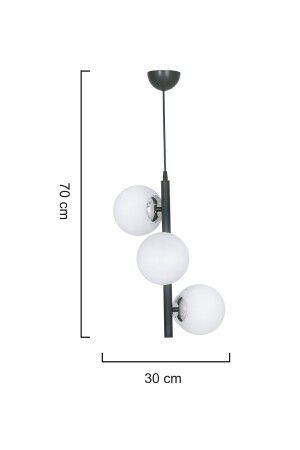 Salkım 3'lü Siyah Modern Avize SEF161 - 6