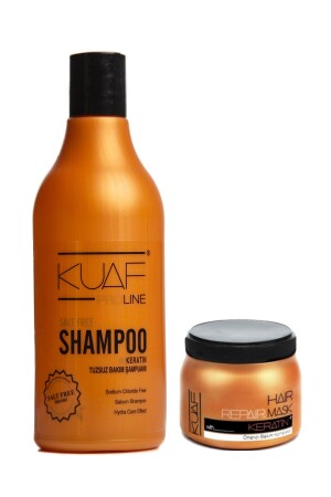 Salzfreies Keratin-Haarpflege-Shampoo 500 ml + Haarpflege-Maske Keratin 250 ml - 3