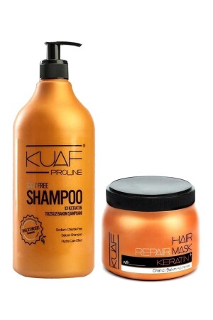 Salzfreies Shampoo 1 l + Keratin-Haarmaske 500 ml 456456456456456 Set Doppelmaske und Shampoo - 3