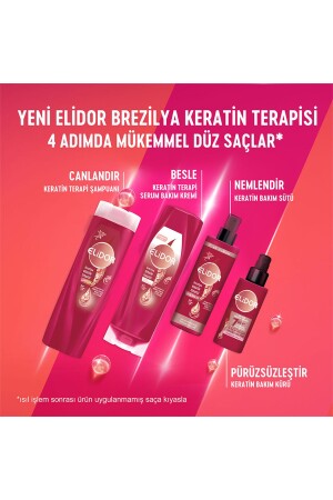 Şampuan Brezilya Keratin Terapisi Hidrolize Keratin Marula Yağı E Vitamini 400 ml X3 - 9