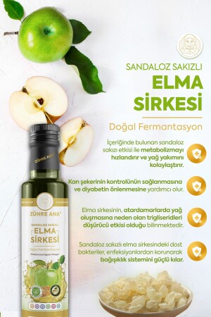 Sandaloz Sakızlı Elma Sirkesi Doğal Fermantasyon Sandalwood Apple Vinegar 500 ml - 4