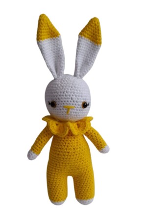 Sarı Miniş Tavşan Uyku Arkadaşı Amigurumi Organik Oyuncak Opsarıminiştavşan - 2