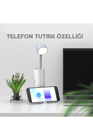 Şarjlı Dokunmatik 20 Led Çalışma Okuma Işığı Masa Lambası Ayarlanabilir Parlaklık Powerbank 1200mah - 7