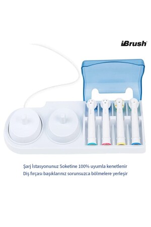 Şarjlı Ve Pilli Diş Fırçası Tutucu Stand Ve 2 Adet Koruyucu Kapak 8682203052783 - 8