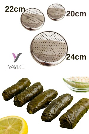 Sarma Dolma Tencere Kapağı Yapışmayı Önleyici Yaprak Sarma Pişirme Aparatı (3 Adet) - 5