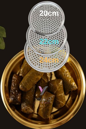 Sarma Dolma Tencere Kapağı Yapışmayı Önleyici Yaprak Sarma Pişirme Aparatı (3 Adet) - 7