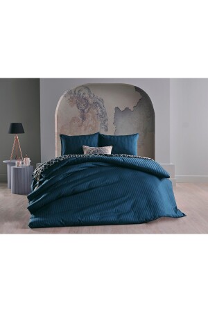 Satin Artline Bettbezug-Set Blau – Doppelbett 2Q9NTKSTAR0020003 - 3