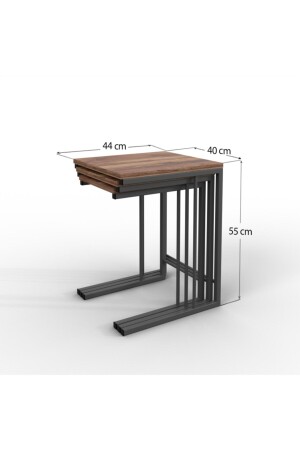 Satztisch, Satztisch aus Metall (3-teiliger C-Satztisch) GGMBCZGN001 - 5