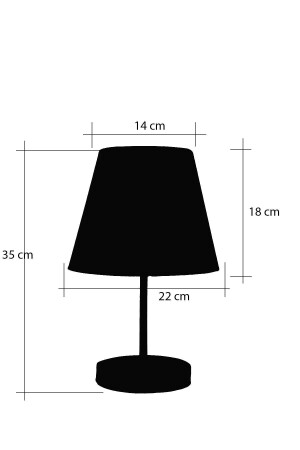 Schlanke Tischlampe mit Lampenschirm, Grau E95G - 7