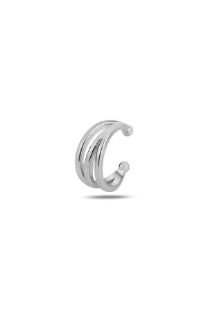 Schlichter Knorpel-Ohrring mit Silber-Rhodium - 4