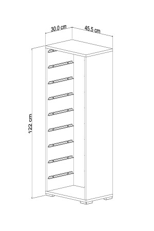 Schrank mit 7 Körben, Spielzeugschrank, Mehrzweckschrank für Küche, Badezimmer, Speisekammer, grau, PRA003105 - 6