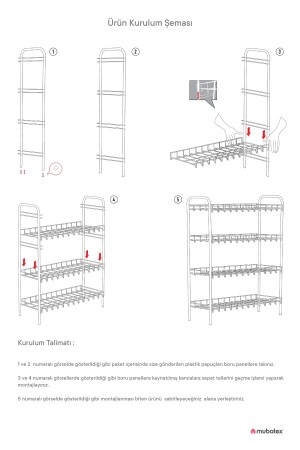 Schuhregal aus Metall, Schuhregal, Schuhregal, Schuh-Organizer, Regal, vierstufiges Schuhregal, Schwarz - 8